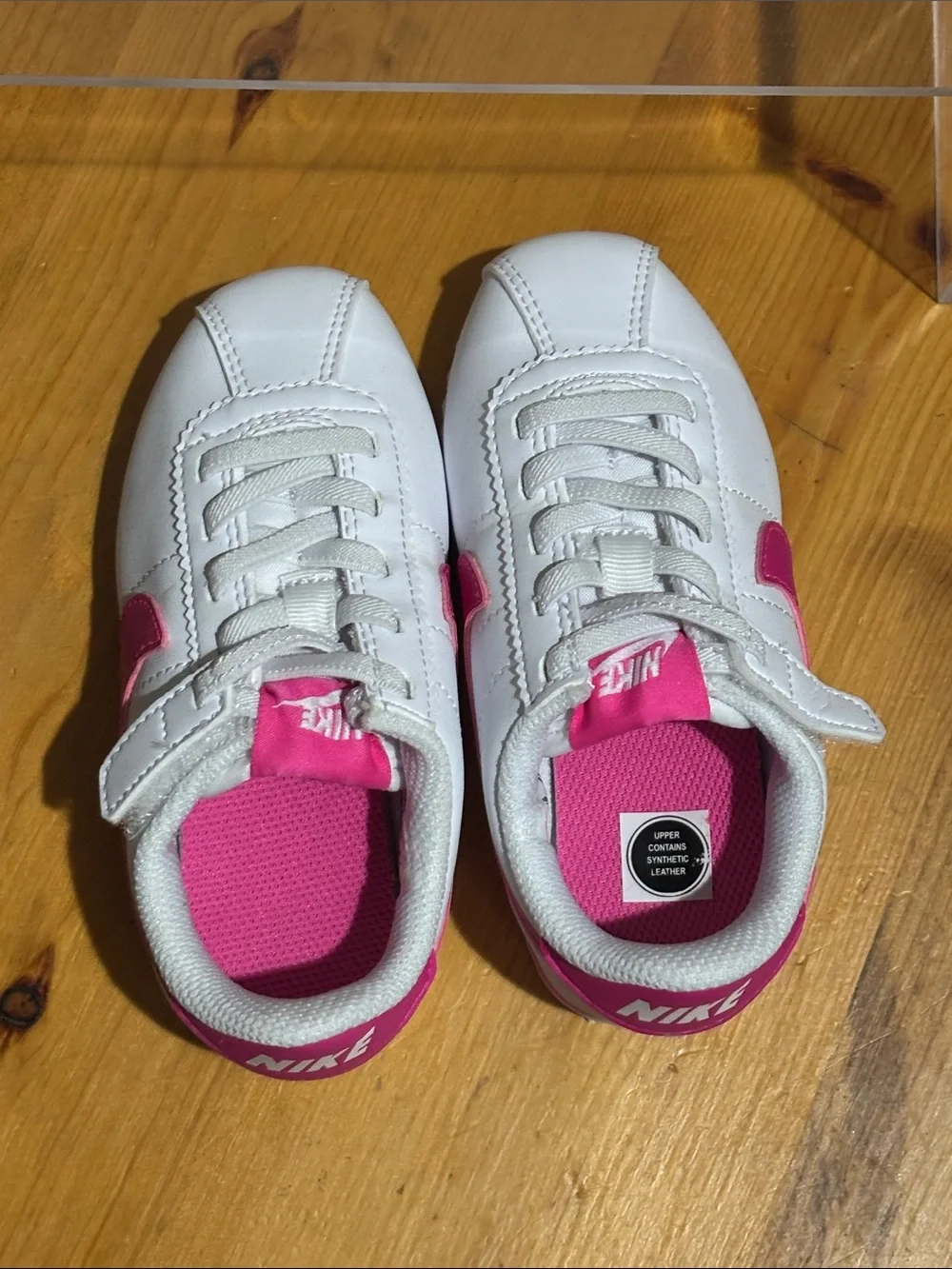 Nike Kids White and Pink Low-Top Sneakers 8C